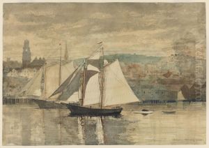 Gloucester Schooners and Waterboat by Winslow Homer