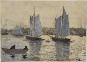 Two Schooners, Gloucester by Winslow Homer