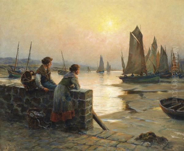 Waiting for the fishing fleet to return - view 1