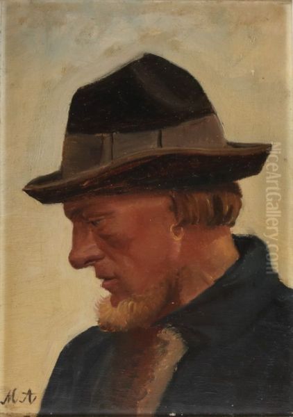 Portrait of a fisherman with a soft hat. - view 1