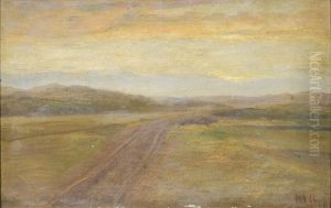Landscape behind the dunes. by Michael Peter Ancher