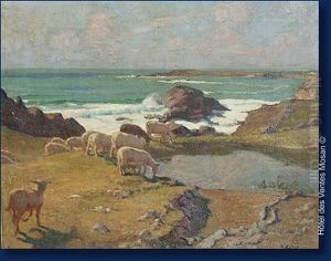 Moutons Au Bord De La Mer Moutons Au Bord De La Mer