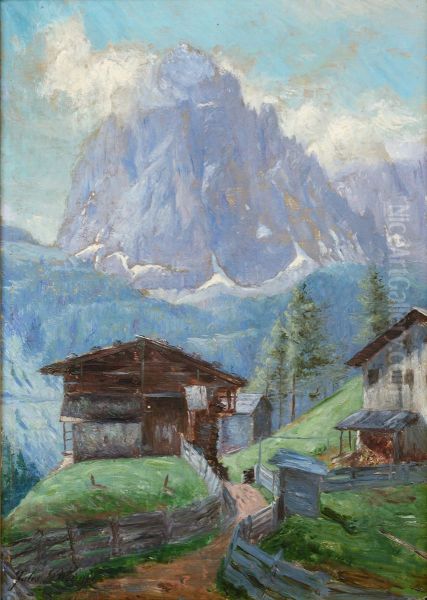 Barn Insom with Langkofel in Val Gardena - view 1