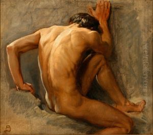 Study of a nude man by August Jerndorff