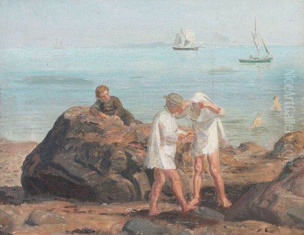 Bathing boys. - view 1