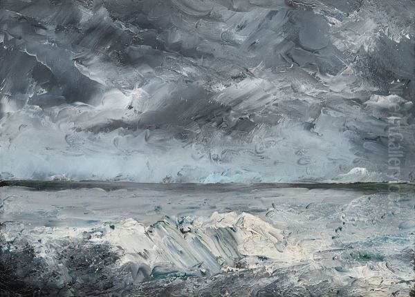 Pack ice on the beach - view 1