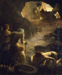 The Return from the hunt by Angele Delasalle