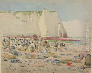 Clam Gatherers at Etretat by Henry Bacon