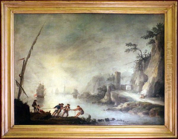 Port with Fishermen - view 1