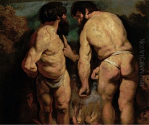 Study of two male nudes by Jacob Jordaens