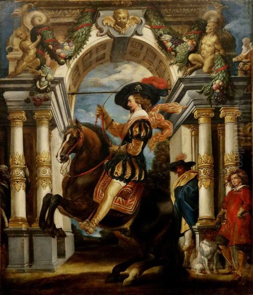 A Cavalier executing the levade - view 1