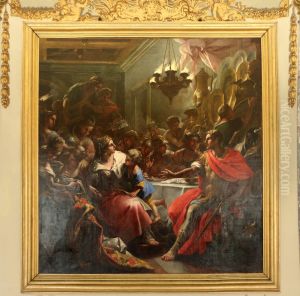 Enea racconta a Didone la caduta di Troia by Niccolo Bambini