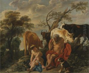 Mercury readying himself to decapitate the sleeping Argus by Jacob Jordaens