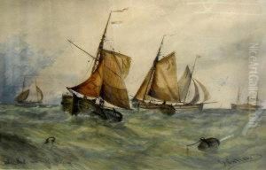 "dutch Barques In A Fresh Breeze "dutch Barques In A Fresh Breeze
