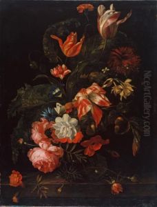 Still life of flowers by Simon Pietersz Verelst