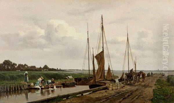 Hafen von Wustrow mit Wascherinnen - view 1