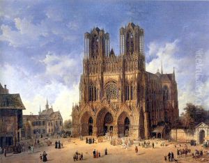 The Cathedral of Reims by Domenico Quaglio the Younger