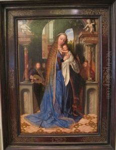 madonna col bambino e angeli
