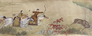 TheQianlong Emperorchasing a deer on a hunting trip by Giuseppe Castiglione