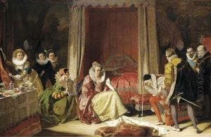 Queen Elizabeth discovers she is no longer young by Augustus Egg
