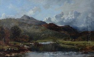 River Landscape With Children