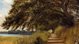 The road to the bathing houses at Nyso. by P. C. Skovgaard