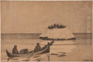 "En Rose", illustration till "Fra Lofoten" by Theodor Kittelsen
