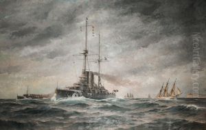 Painting in the officers' club in Berga navy base, Sweden