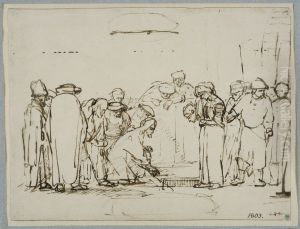 Kristus och aktenskapsbryterskan by Rembrandt