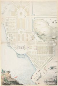 Idea for the Gardens at Drottningholm (unbuilt project) by Nicodemus Tessin the Elder