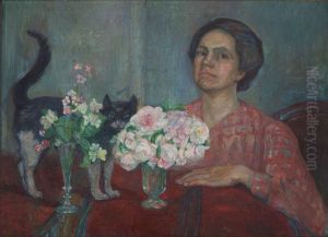 Alice Pihl med roser Alice Pihl med roser