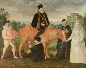 Queen Elizabeth I Feeds the Dutch Cow by unknown
