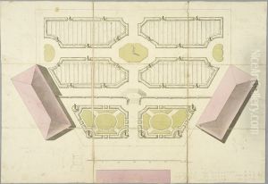 Forslag till tradgard vid Gavle slott by Carl Fredrik Adelcrantz
