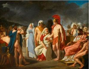 Achille demandant a Nestor le prix de la sagesse aux jeux olympiques by Raymond Monvoisin