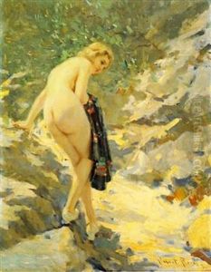 the bather by Robert Lewis Reid