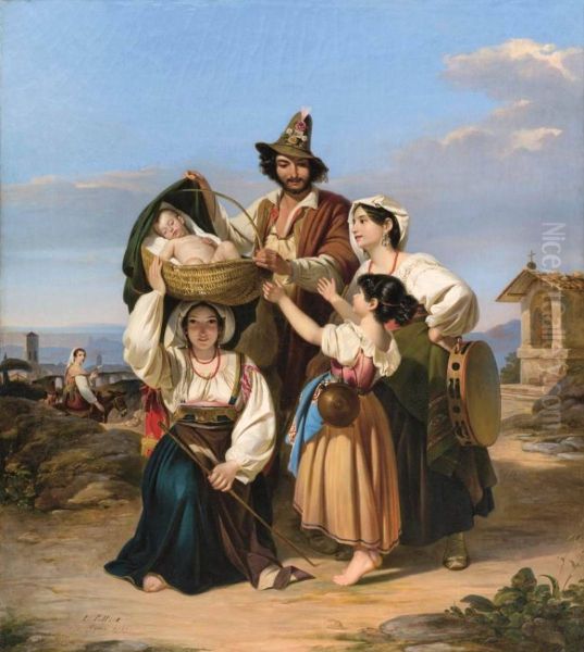 Roman peasant family - view 1