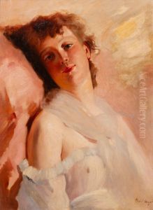 Portrait of a Young Beauty in a Sheer Blouse