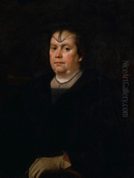 Portrait of Olimpia Maidalchini Pamphilj (1591-1657), half length, wearing black - view 1