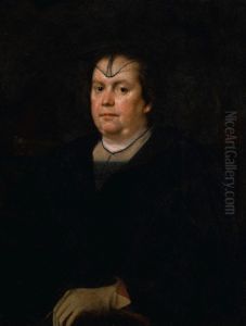 Portrait of Olimpia Maidalchini Pamphilj (1591-1657), half length, wearing black
