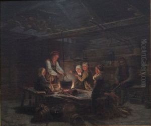 En seterhytte by Adolph Tidemand