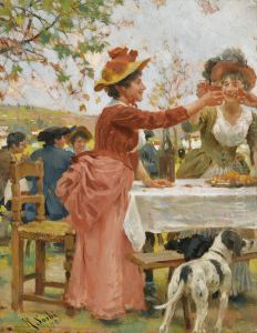 Festivities in the Campagna by Raffaello Sorbi