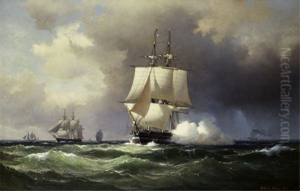 Square Riggers on the Open Sea - view 1