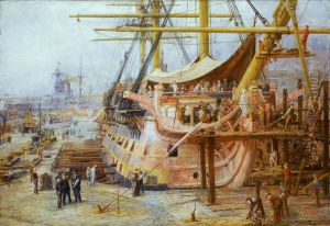 Restoring HMS Victory by William Lionel Wyllie