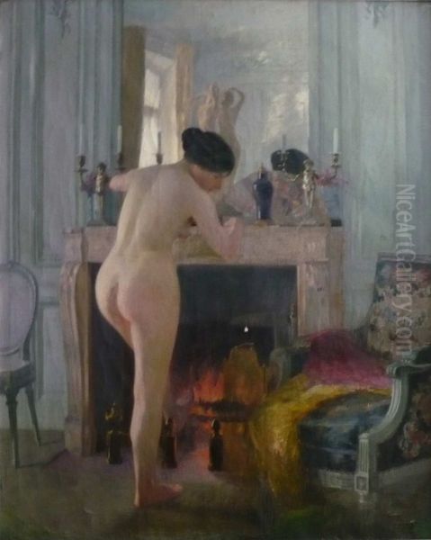 Femme qui se chauffe - view 1