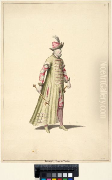 Costume Sketch, a Polish Man in the Fetes de Thalie - view 1