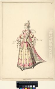 Costume Sketch, a High Priestess /"Grande Pretresse" by Jean Berain the Elder