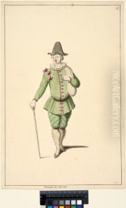 Costume Sketch, Sancho Panza by Jean Berain the Elder