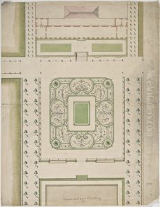 Plan till parterr framfor orangeriet i Karlbergs slottstradgard