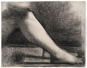 Study for the painting "Bathers at Asnieres" 1884 by Georges Seurat