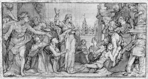 Raising of Lazarus by Federico Zuccari